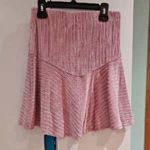 Free People Pink Textured Skater Skirt